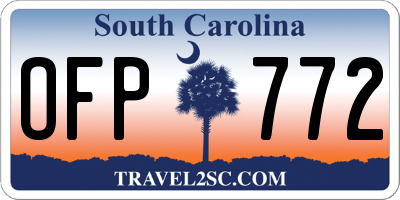 SC license plate OFP772