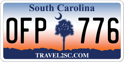 SC license plate OFP776