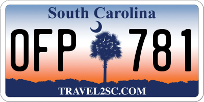 SC license plate OFP781