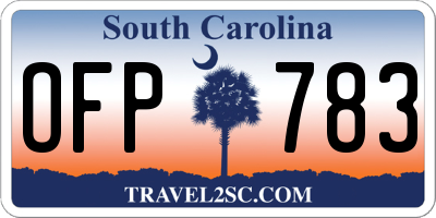 SC license plate OFP783