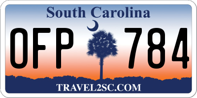 SC license plate OFP784