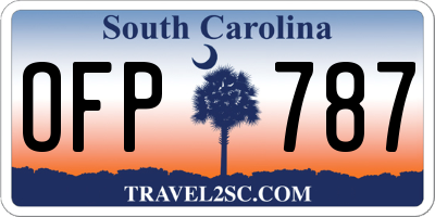 SC license plate OFP787