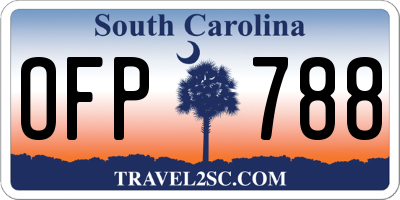 SC license plate OFP788