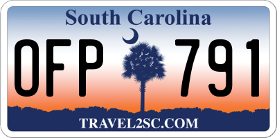 SC license plate OFP791