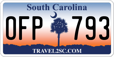 SC license plate OFP793