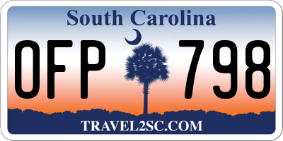 SC license plate OFP798
