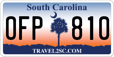 SC license plate OFP810