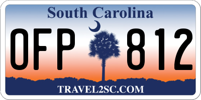 SC license plate OFP812
