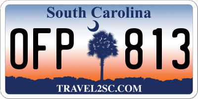 SC license plate OFP813