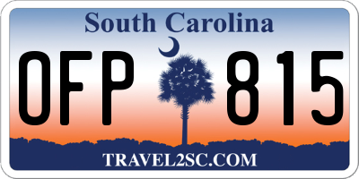 SC license plate OFP815
