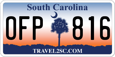 SC license plate OFP816
