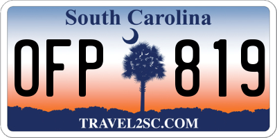 SC license plate OFP819