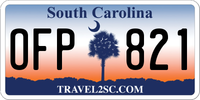 SC license plate OFP821