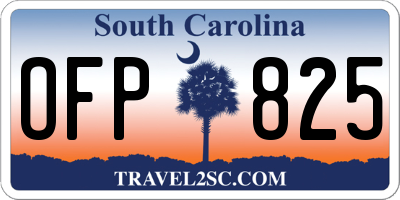 SC license plate OFP825