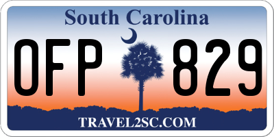SC license plate OFP829