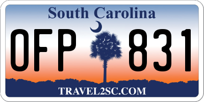 SC license plate OFP831