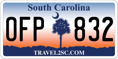 SC license plate OFP832