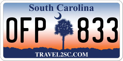SC license plate OFP833