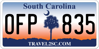 SC license plate OFP835