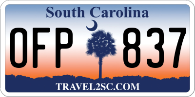 SC license plate OFP837