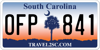 SC license plate OFP841