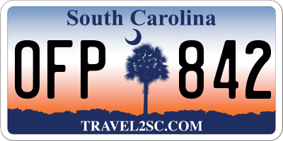 SC license plate OFP842