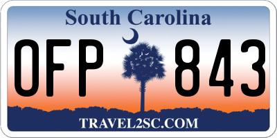 SC license plate OFP843
