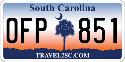 SC license plate OFP851