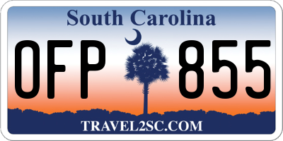SC license plate OFP855