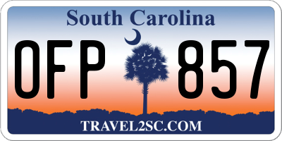 SC license plate OFP857