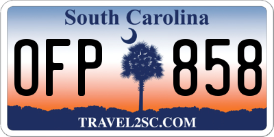 SC license plate OFP858