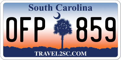 SC license plate OFP859