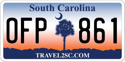 SC license plate OFP861