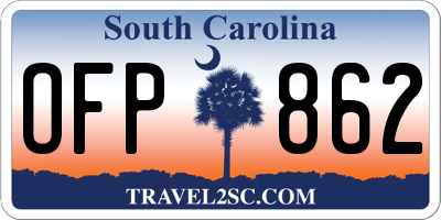 SC license plate OFP862