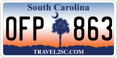 SC license plate OFP863