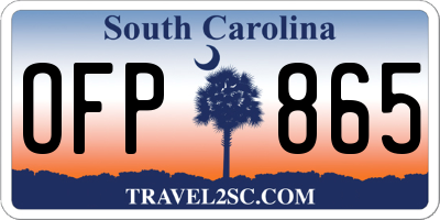 SC license plate OFP865