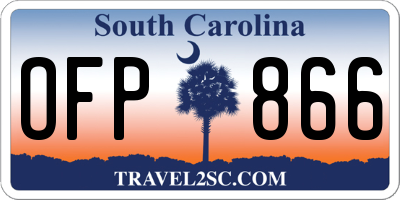 SC license plate OFP866