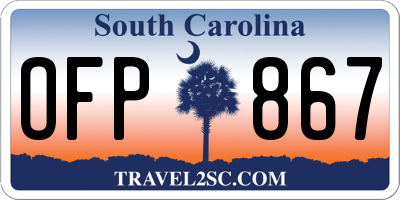 SC license plate OFP867