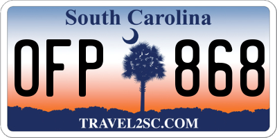 SC license plate OFP868