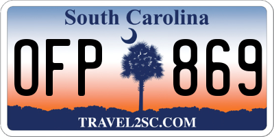 SC license plate OFP869