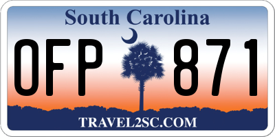 SC license plate OFP871
