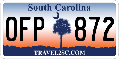 SC license plate OFP872