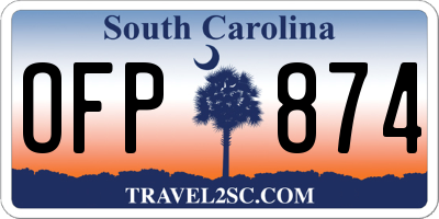 SC license plate OFP874