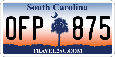 SC license plate OFP875
