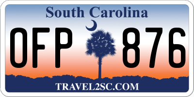 SC license plate OFP876