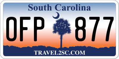 SC license plate OFP877