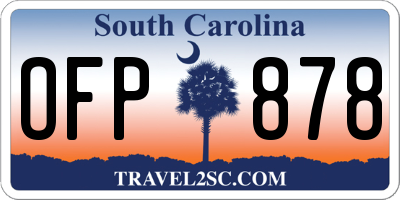 SC license plate OFP878