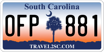 SC license plate OFP881