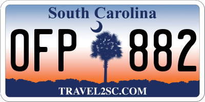 SC license plate OFP882