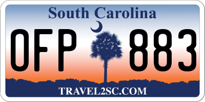 SC license plate OFP883
